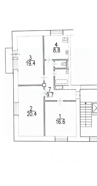3-к кв. Москва ул. Сущевский Вал, 41 (79.5 м) - Фото 2