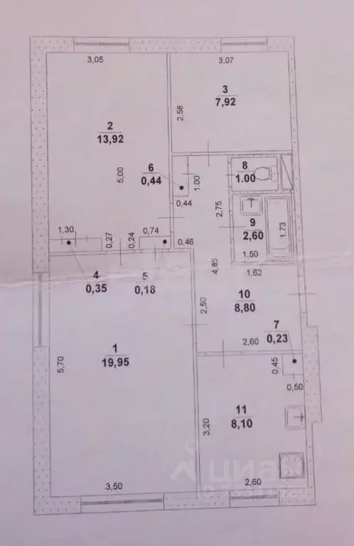 3-к кв. Ульяновская область, Ульяновск ул. Ефремова, 87 (63.5 м) - Фото 2