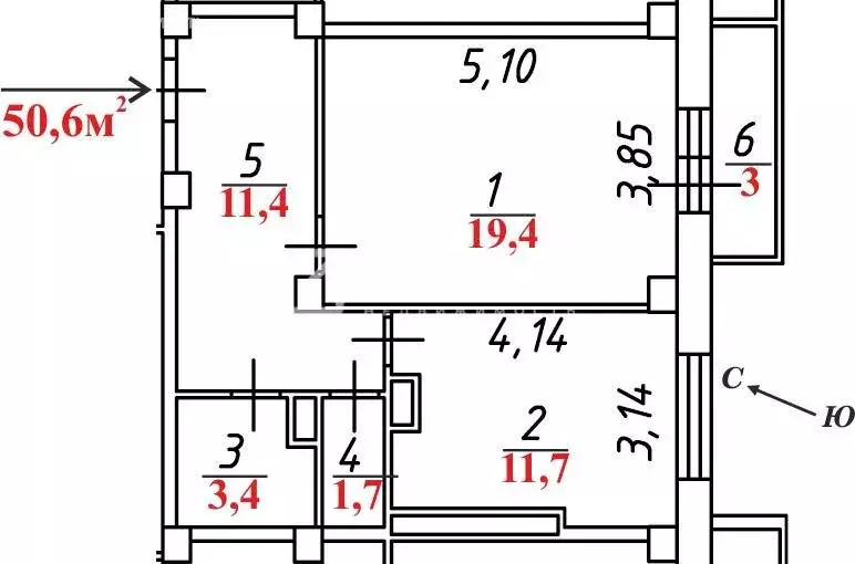 1-комнатная квартира: Ярославль, Спасская улица, 2 (50.6 м) - Фото 2