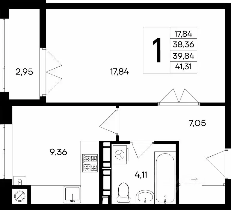 1-к кв. Крым, Евпатория Сезоны жилой комплекс (41.31 м) - Фото 1