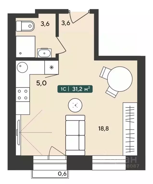 1-к кв. Новосибирская область, Мошковский район, пос. Октябрьский ... - Фото 1
