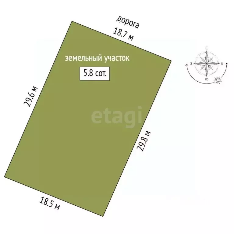 Участок в Забайкальский край, Чита Зеленый бор СНТ, 273 (5.8 сот.) - Фото 2