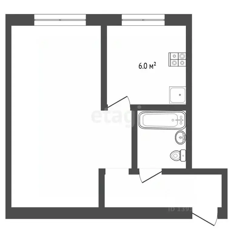 1-к кв. Тюменская область, Тюмень Севастопольская ул., 15 (32.4 м) - Фото 2