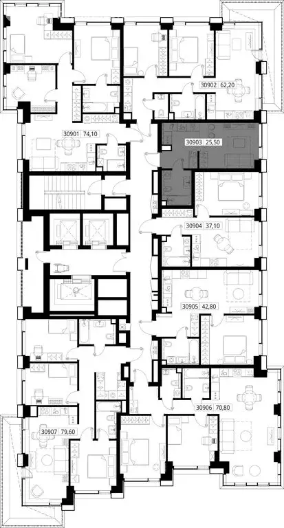 Квартира-студия: Москва, ЖК Ситизен, к3 (25.5 м) - Фото 1