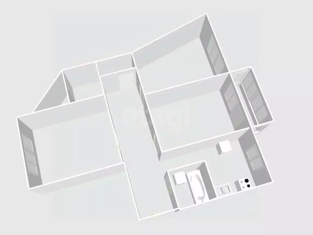 3-к кв. Сахалинская область, Холмск Капитанская ул., 3 (59.7 м) - Фото 1
