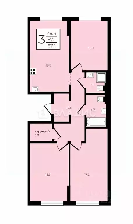 3-к кв. Московская область, Красногорск городской округ, пос. ... - Фото 2