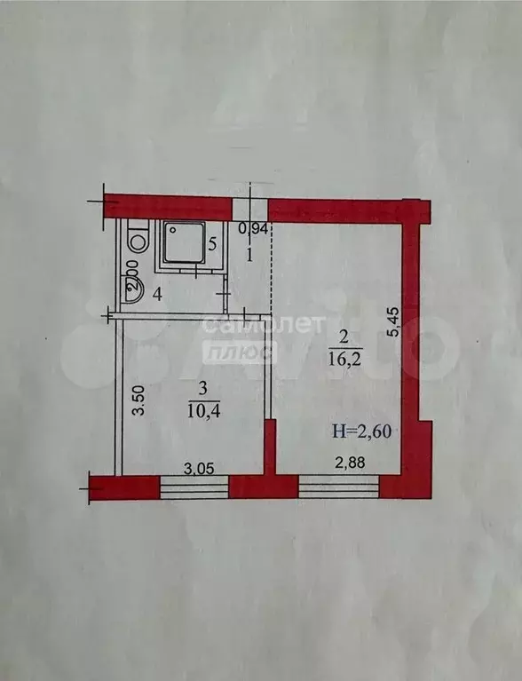 1-к. квартира, 33,3 м, 9/9 эт. - Фото 0