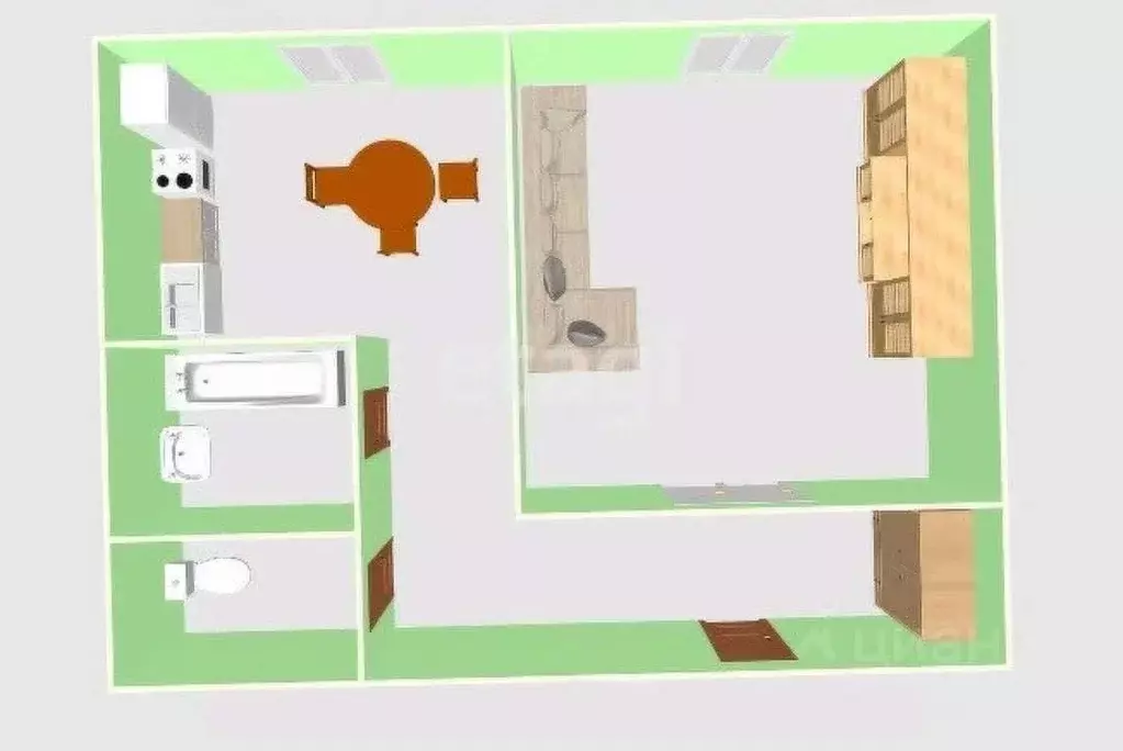 1-к кв. Сахалинская область, Южно-Сахалинск ул. А.О. Емельянова, 7А ... - Фото 1