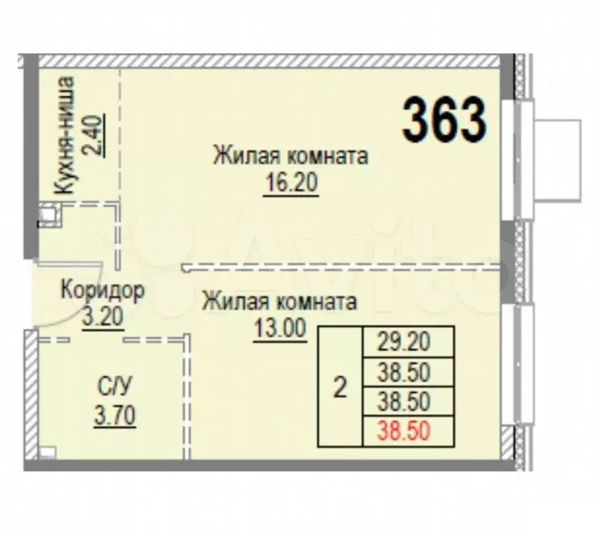 1-к. квартира, 40 м, 30/33 эт. - Фото 0