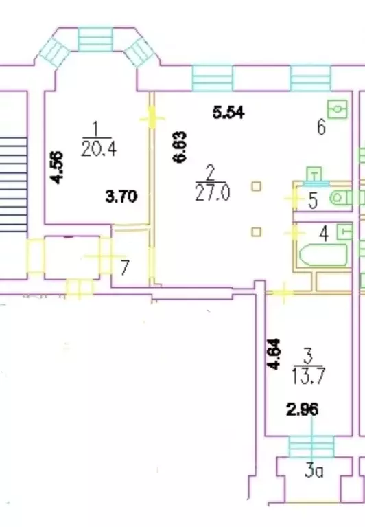 3-к кв. Москва ул. Хамовнический Вал, 2 (78.0 м) - Фото 2