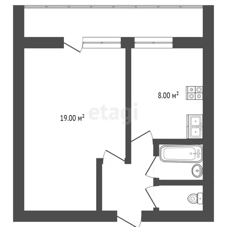 1-к кв. Московская область, Одинцово ул. Маршала Жукова, 27 (34.0 м) - Фото 1