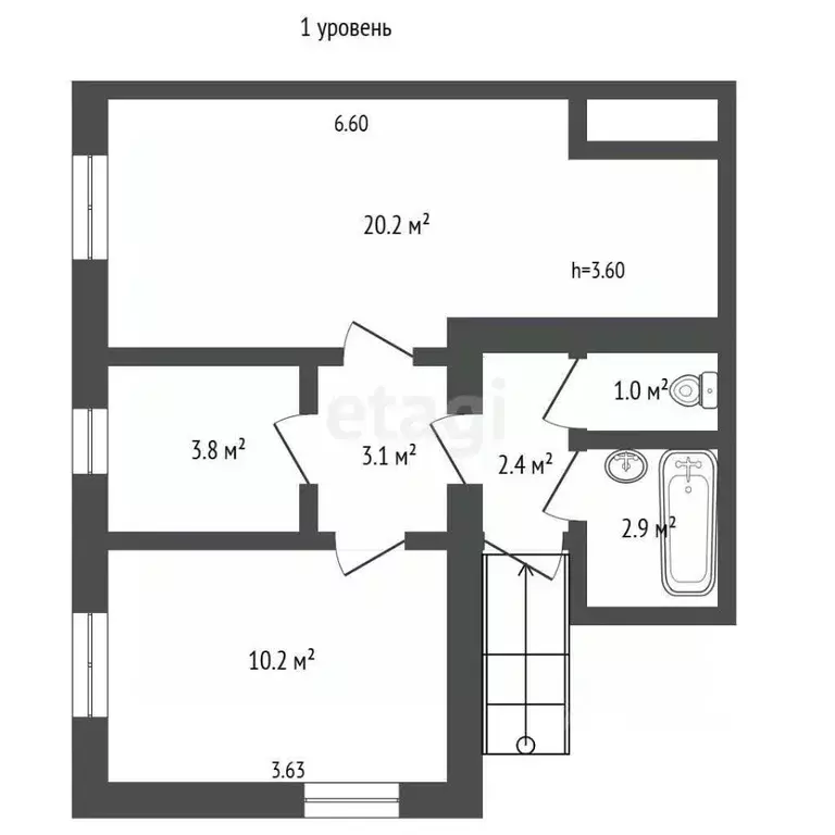 2-к кв. Крым, Ялта муниципальный округ, Гаспра пгт ш. Севастопольское, ... - Фото 2