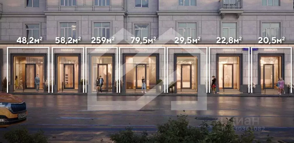 Торговая площадь в Москва 1-я Тверская-Ямская ул., 11 (48 м) - Фото 1