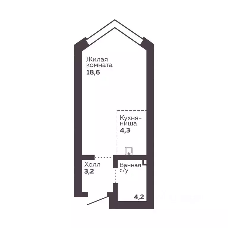 1-к кв. Свердловская область, Екатеринбург Уралмаш жилрайон, Голос ... - Фото 1