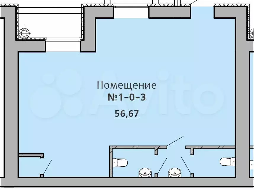 Свободного назначения, 56.67 м - Фото 0