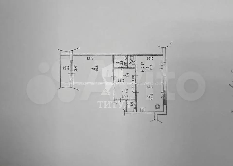 2-к. квартира, 54 м, 8/10 эт. - Фото 0