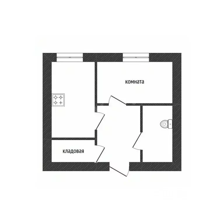 1-к кв. Ленинградская область, Волхов Ярвенпяя ул., 5а (28.3 м) - Фото 2