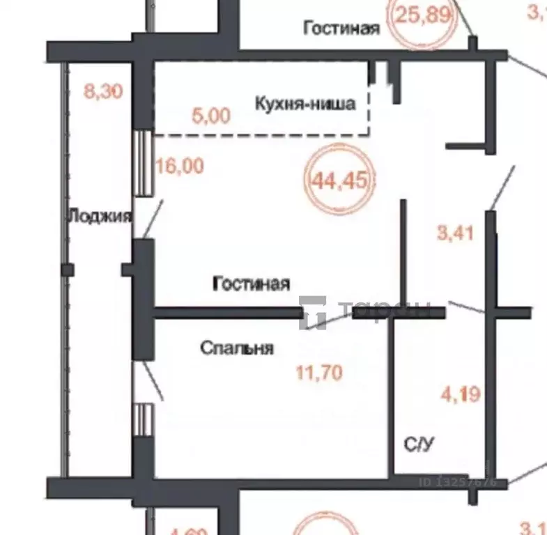 1-к кв. Челябинская область, Челябинск Днепропетровская ул., 25 (44.45 ... - Фото 0