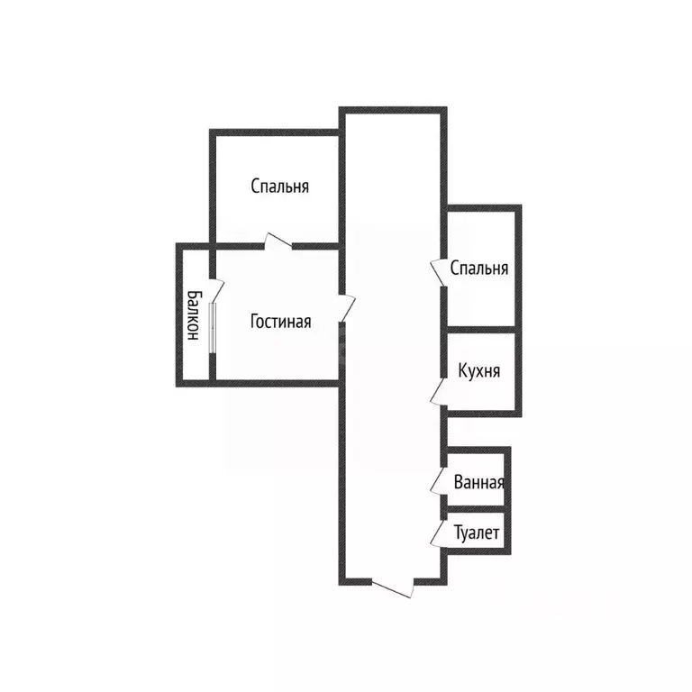3-к кв. Алтайский край, Барнаул ул. Энтузиастов, 13 (59.0 м) - Фото 2