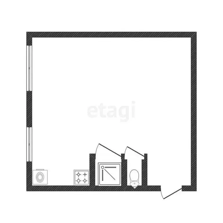 1-комнатная квартира: Воронеж, Красноармейская улица, 33/1 (29 м) - Фото 1