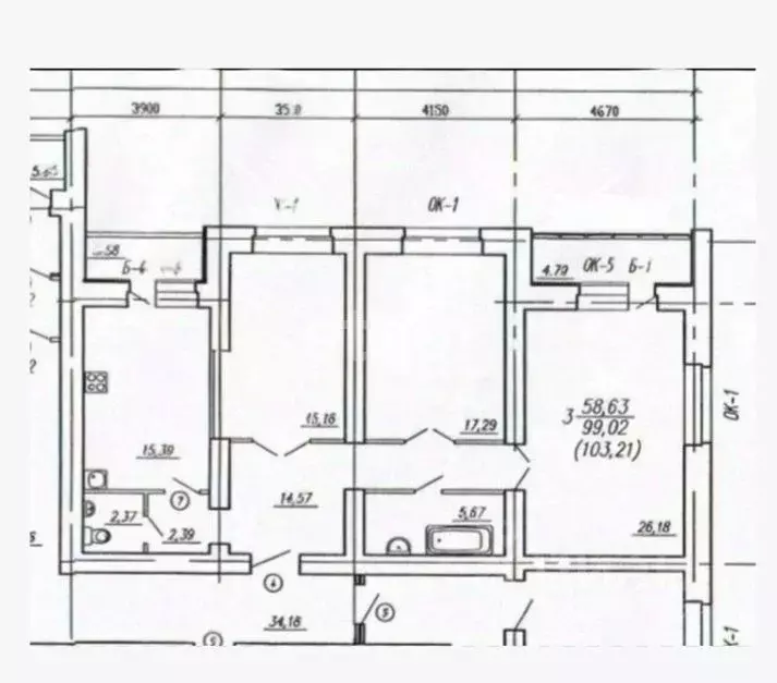 3-к кв. Брянская область, Брянск ул. Дуки, 75 (103.0 м) - Фото 1