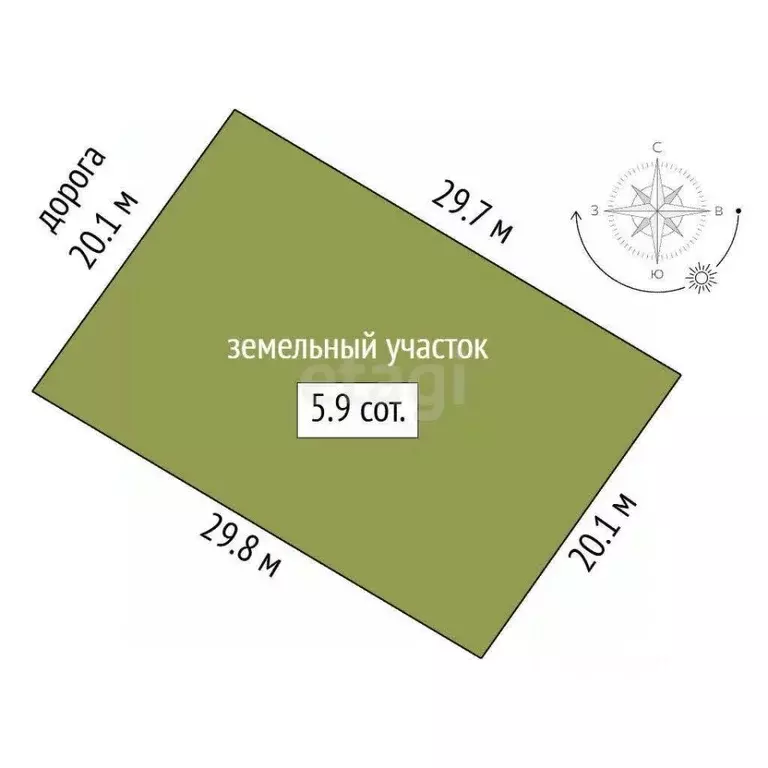 Участок в Крым, Судак муниципальный округ, с. Миндальное, Солнечная ... - Фото 2