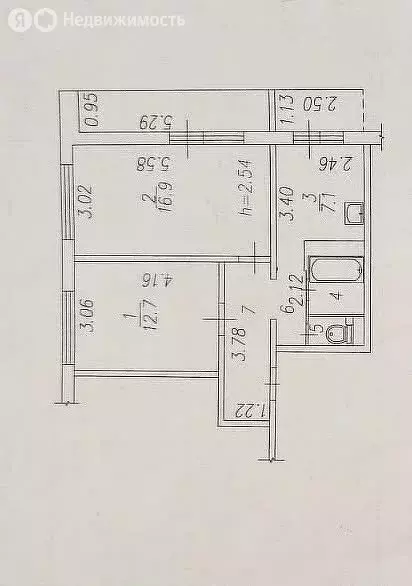 2-комнатная квартира: Новокузнецк, улица Кирова, 119 (46.2 м) - Фото 0