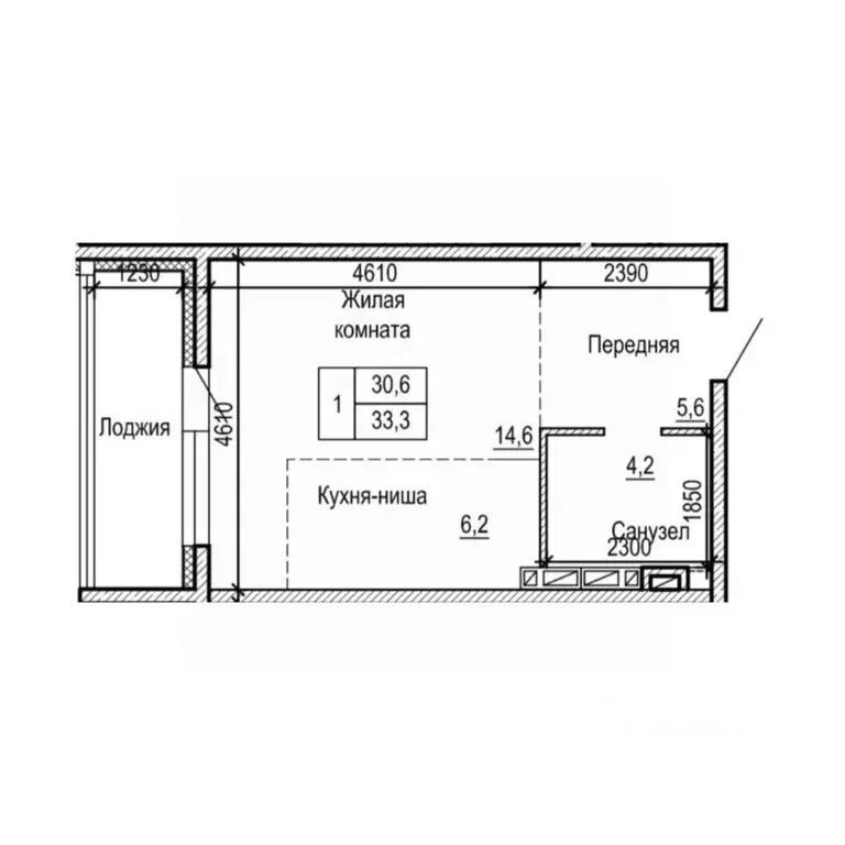1-к кв. Приморский край, Владивосток На Черняховского жилой квартал,  ... - Фото 2
