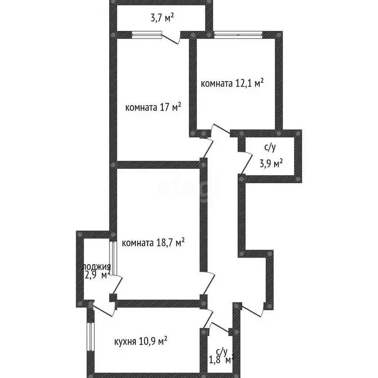 3-комнатная квартира: краснодар, венецианская улица, 12 (76.1 м) - Фото 0