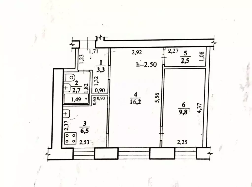 2-к кв. Забайкальский край, Чита Новобульварная ул., 10А (41.0 м) - Фото 2