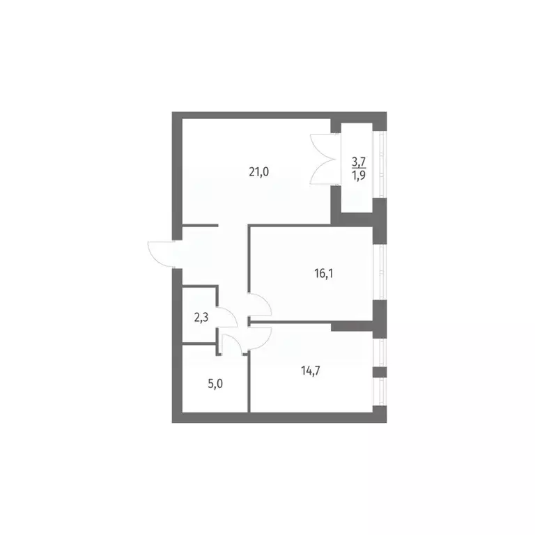 2-к кв. Санкт-Петербург ул. Академика Константинова, 1к1 (68.51 м) - Фото 0