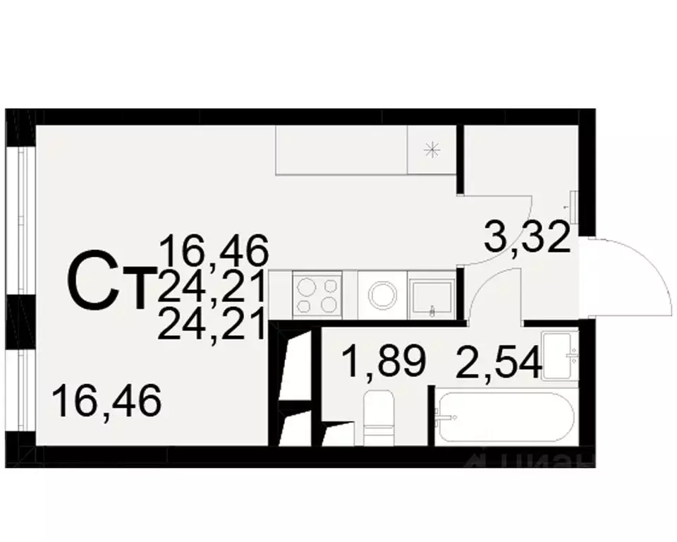 1-к кв. Рязанская область, Рязань Братиславский мкр, Вместе жилой ... - Фото 0