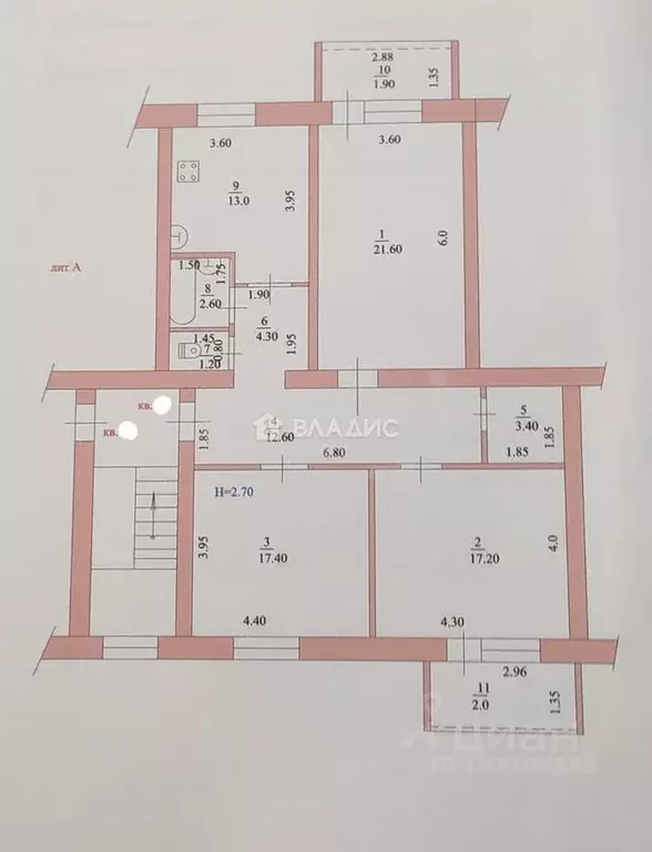 3-к кв. Краснодарский край, Ейск ул. Горького, 25/2 (93.3 м) - Фото 1