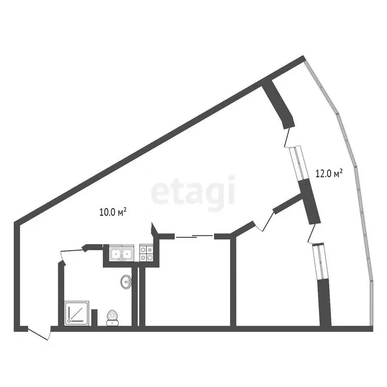 3-комнатная квартира: Ялта, улица Блюхера, 19 (69.9 м) - Фото 1