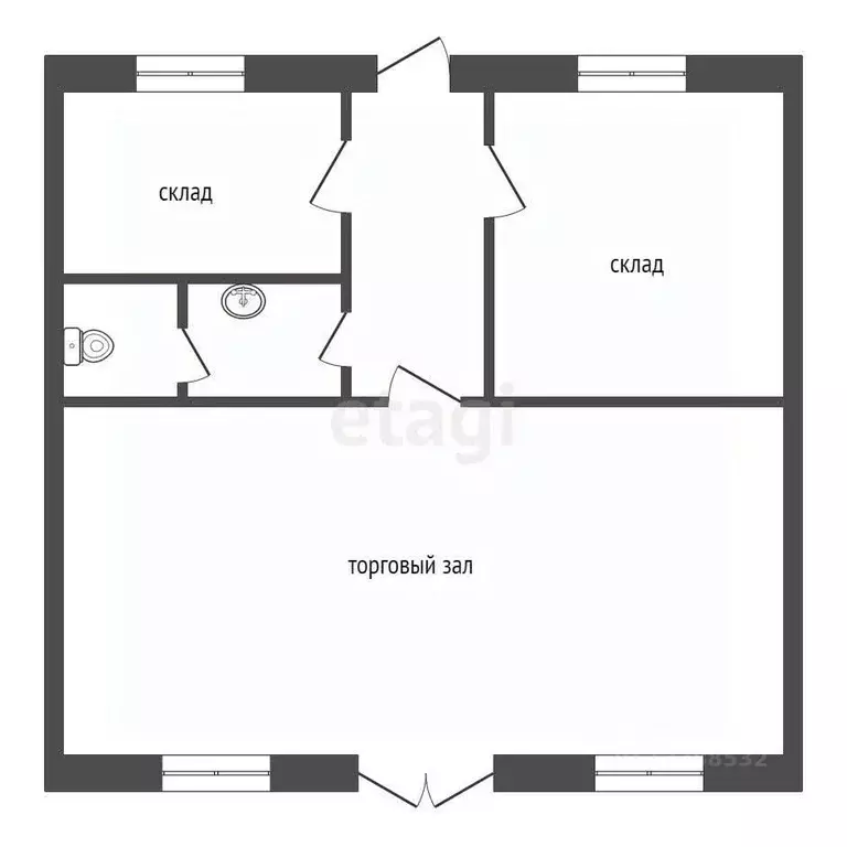 Торговая площадь в Красноярский край, Енисейский район, Подтесово ... - Фото 1