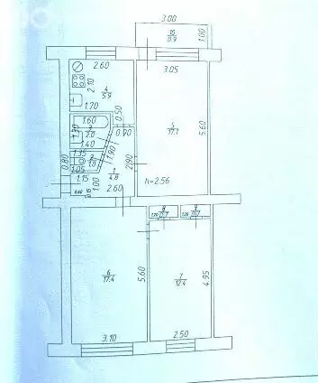 3-комнатная квартира: Казань, Кировский район, Светлая улица, 18 (62 ... - Фото 1