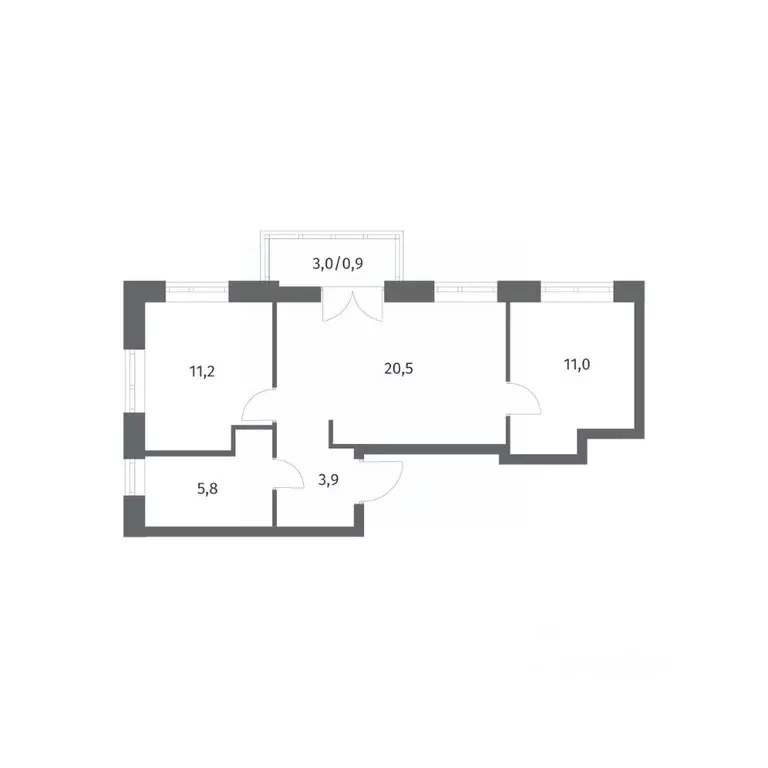 2-к кв. Ленинградская область, Ломоносовский район, Аннинское ... - Фото 1