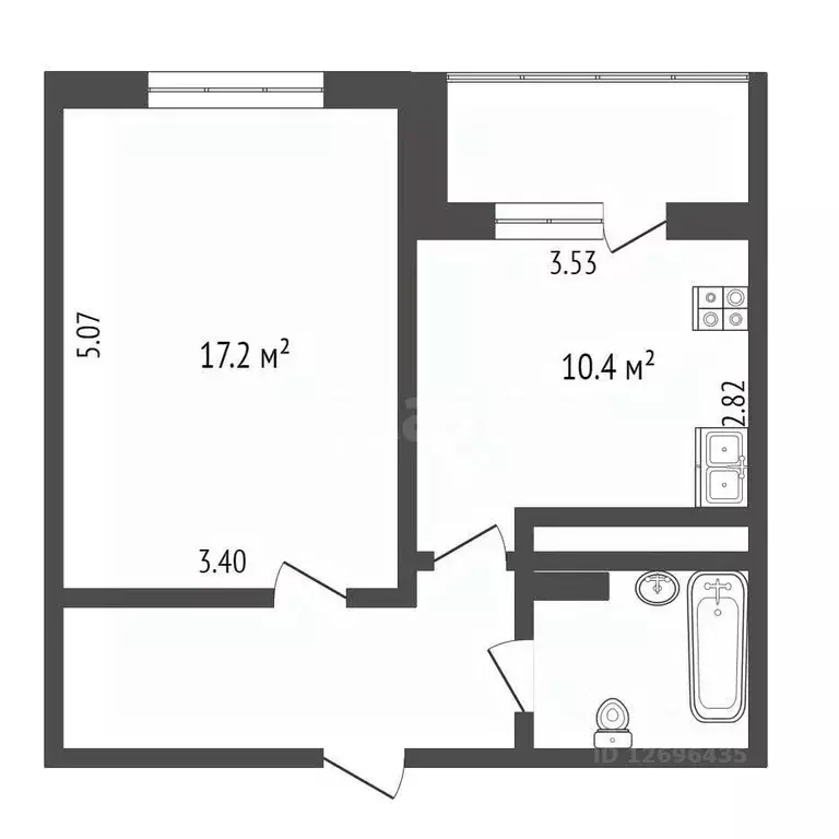 1-к кв. Москва Лухмановская ул., 13 (38.0 м) - Фото 0