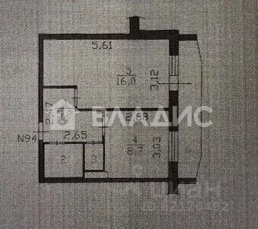 Квартира, 1 комната, 33.5 м - Фото 1