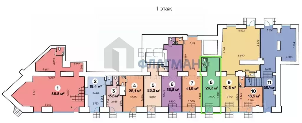 Помещение свободного назначения в Москва Ленинский просп., 70/11 (26 ... - Фото 2