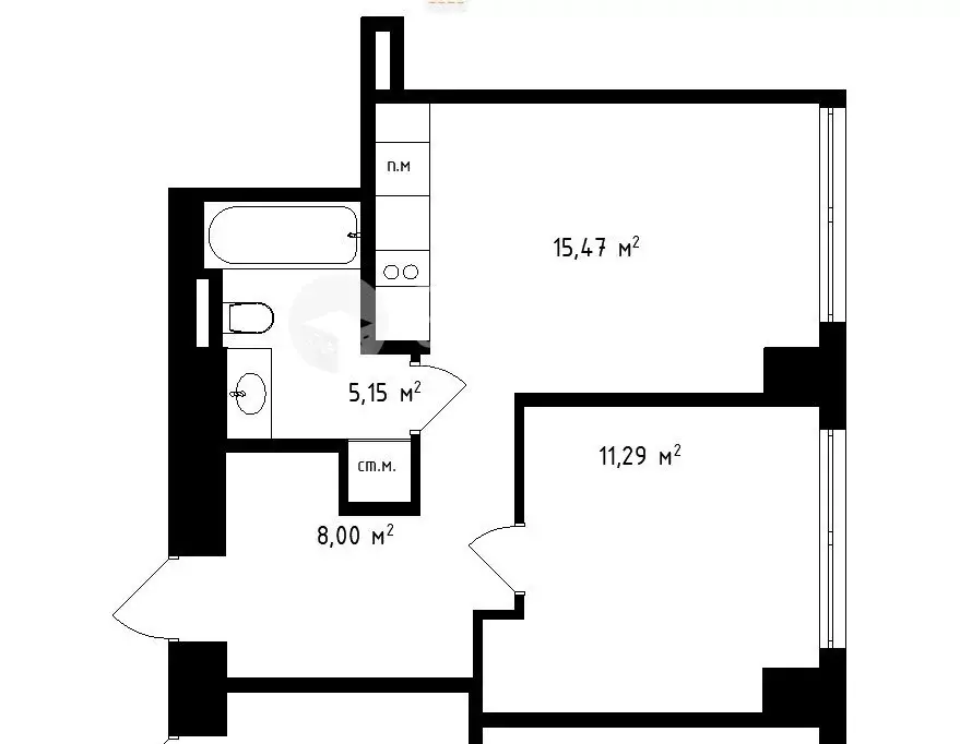 1-комнатная квартира: Екатеринбург, улица Радищева, 41 (40 м) - Фото 1
