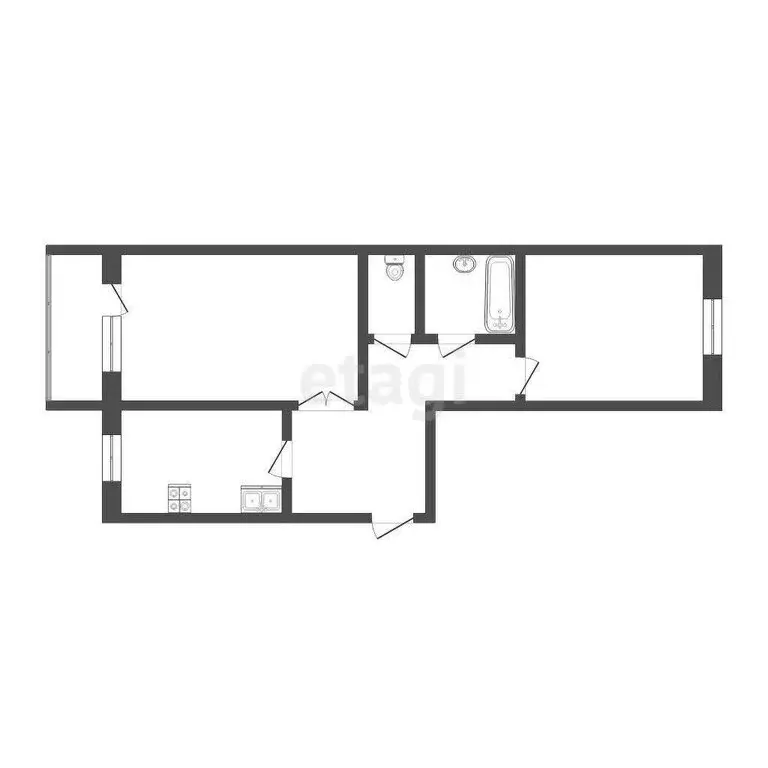 2-комнатная квартира: Кострома, Бульварная улица, 7/2 (47.5 м) - Фото 1