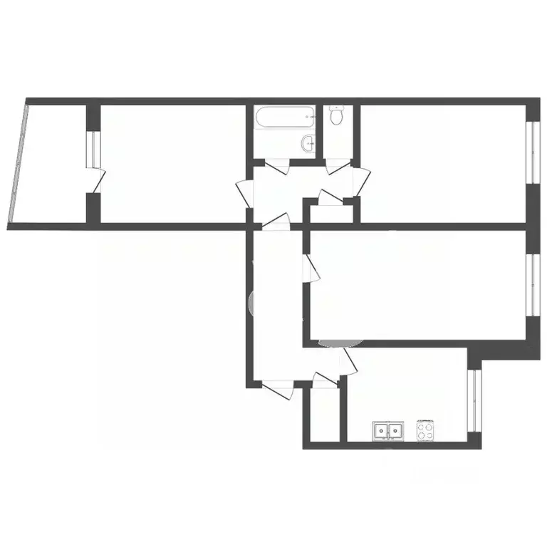 3-к кв. Тюменская область, Тюмень Ставропольская ул., 9 (65.6 м) - Фото 2