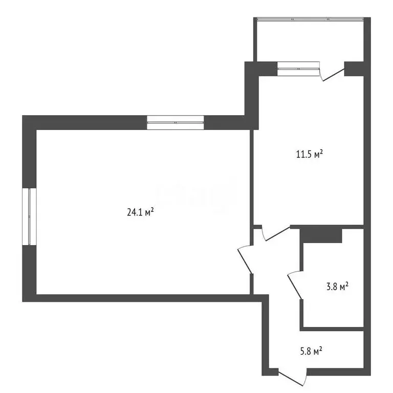 1-комнатная квартира: Красноярск, улица Калинина, 47К (45.2 м) - Фото 1