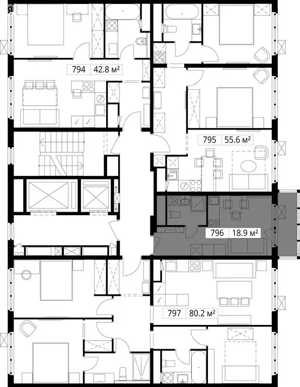 Квартира-студия: деревня Сапроново, микрорайон Купелинка, квартал ... - Фото 1