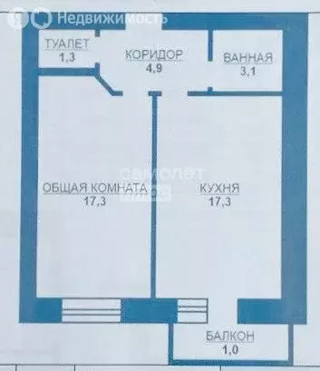 1-комнатная квартира: Тамбов, улица Подвойского, 6Б (44 м) - Фото 1