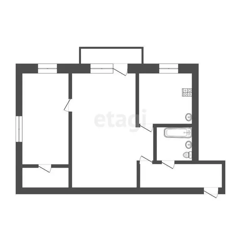 2-комнатная квартира: Иркутск, Академическая улица, 9 (42.3 м) - Фото 1