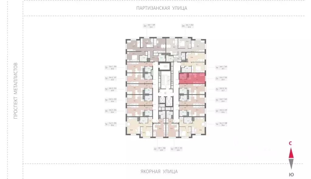 Студия Санкт-Петербург Якорная ул., 8к2 (22.6 м) - Фото 2