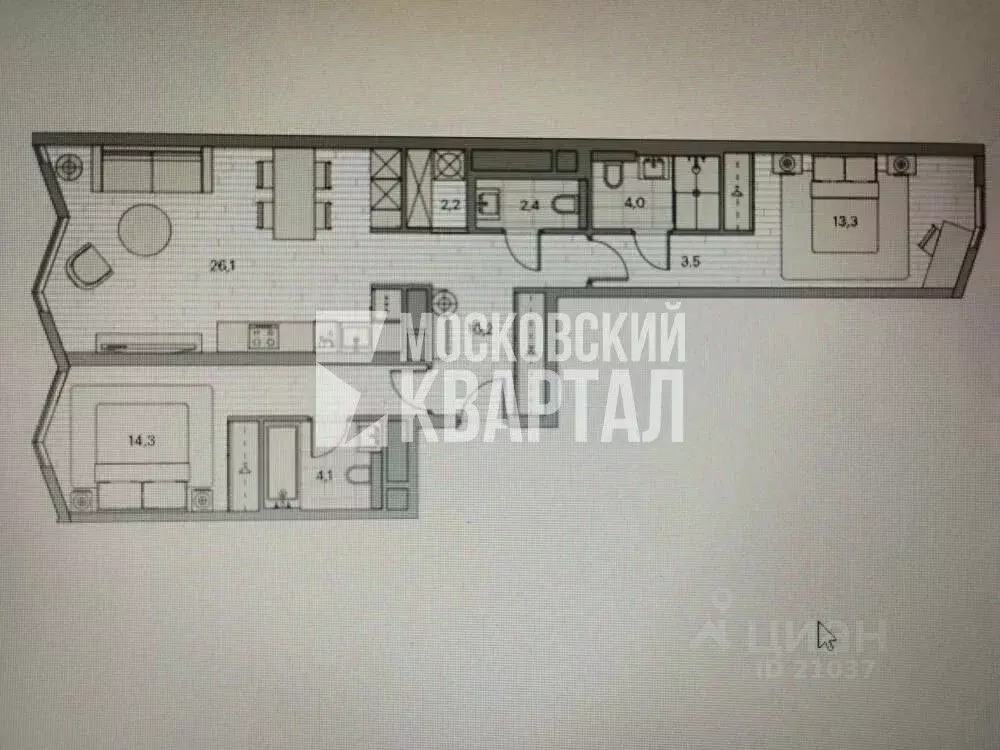 2-к кв. Москва Береговой проезд, 2 (80.0 м) - Фото 2