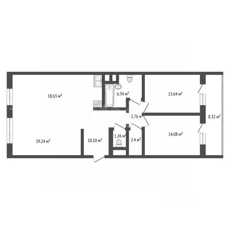 3-к кв. Москва Новогиреевская ул., 5Ак2 (97.0 м) - Фото 2